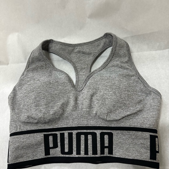 Puma Gray V-Neck Sports Bra with Racerback - Picture 5 of 5